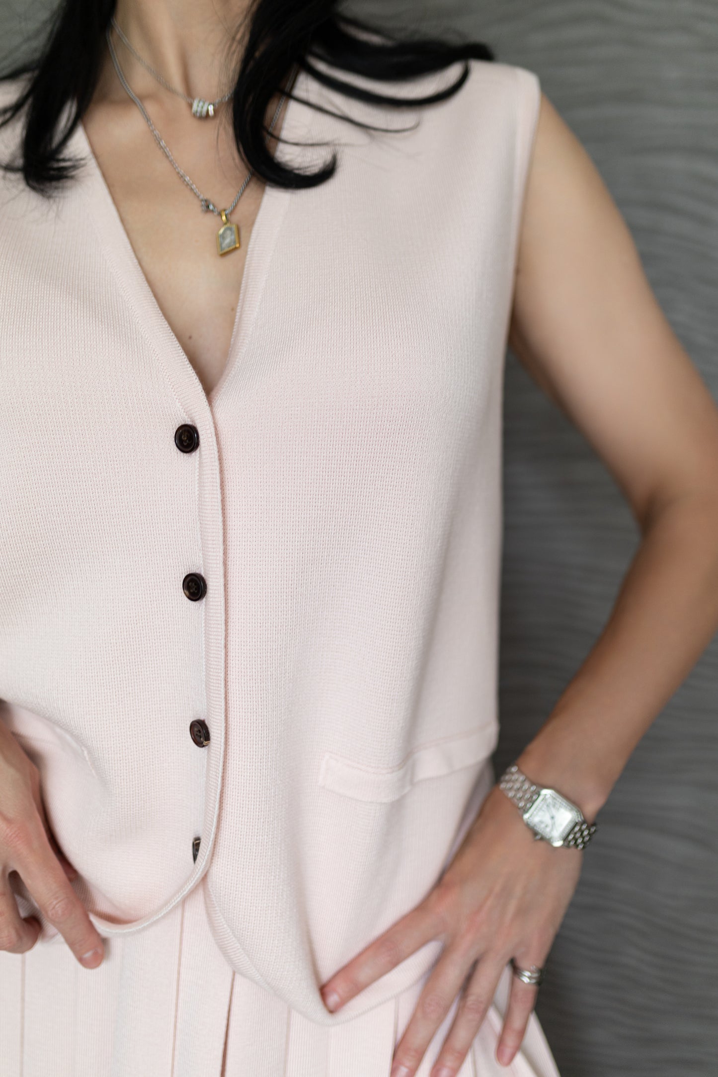 Cashmere and silk vest TENERIFE