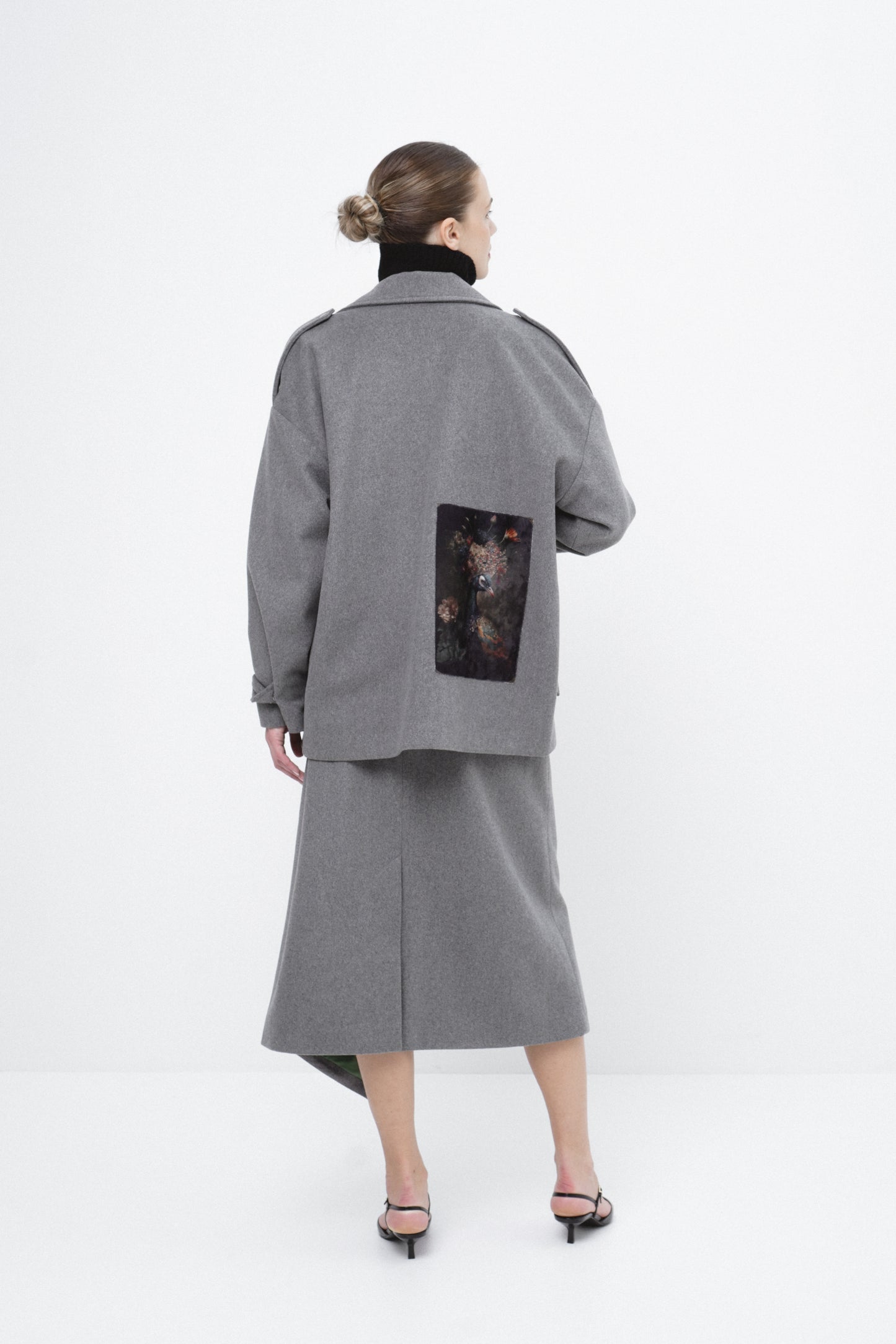 Wool biker style coat CAVALLO