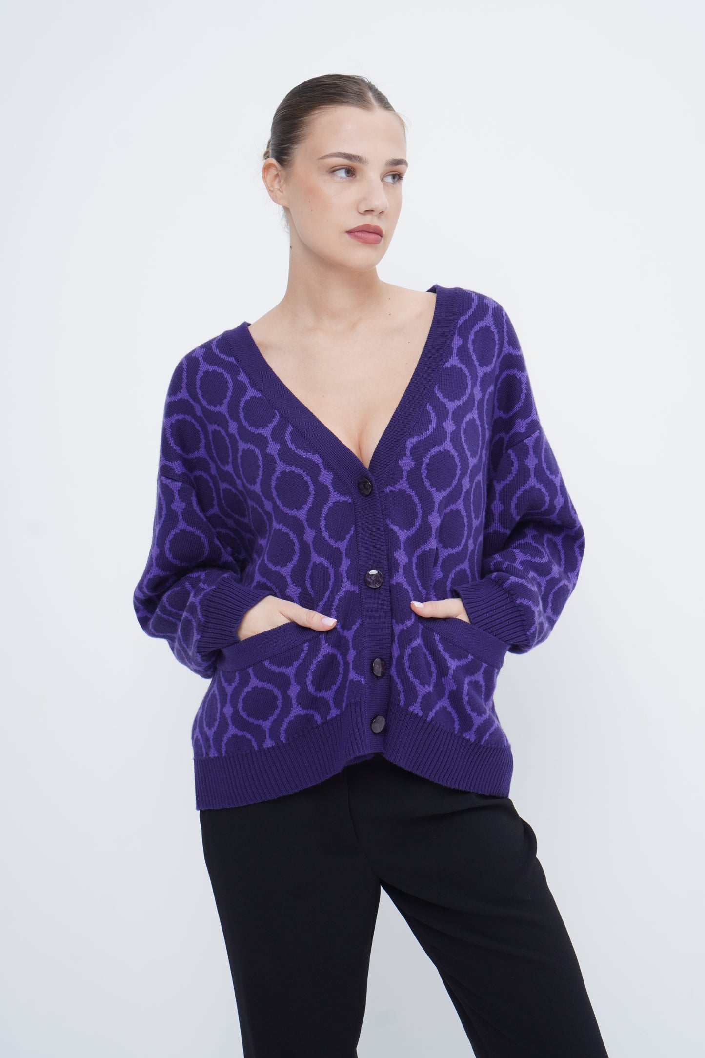 Wool cardigan CURAÇAO short