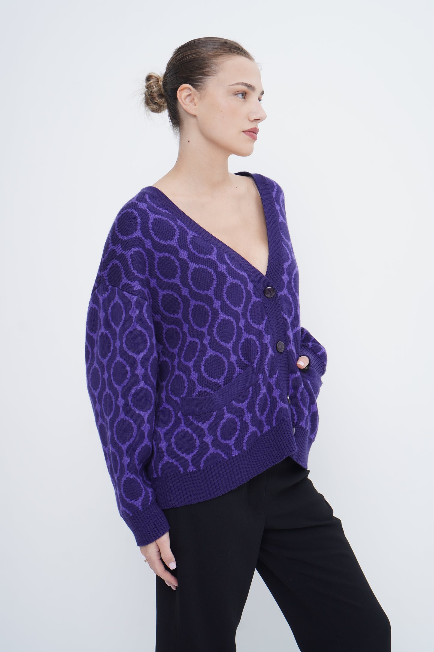 Wool cardigan CURAÇAO short