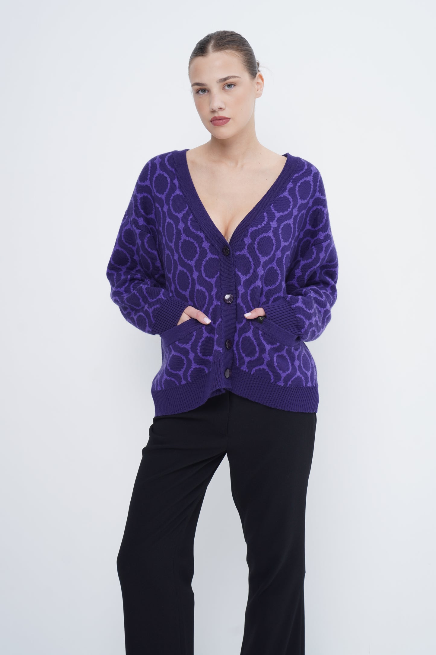 Wool cardigan CURAÇAO short