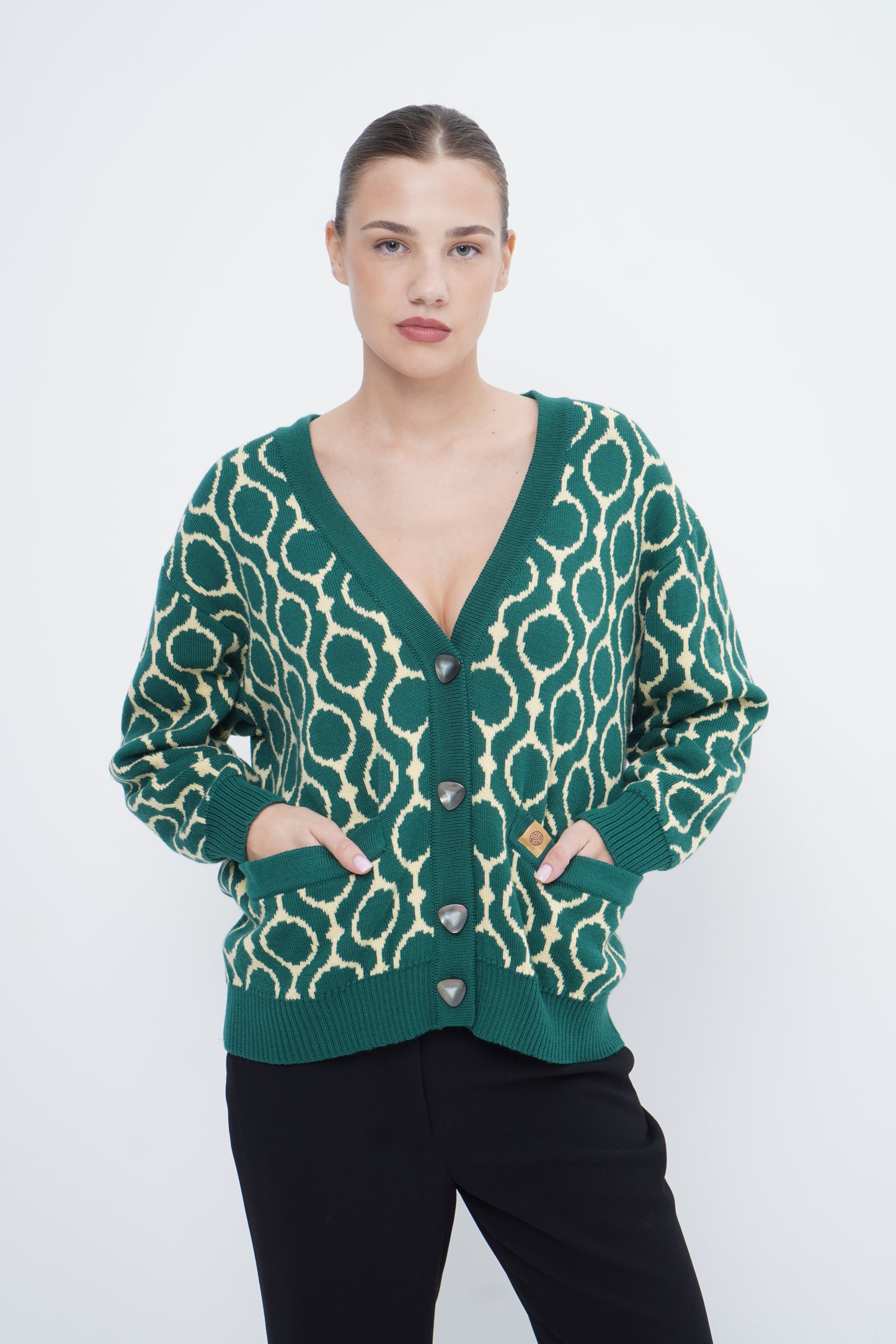 Wool cardigan CURAÇAO short