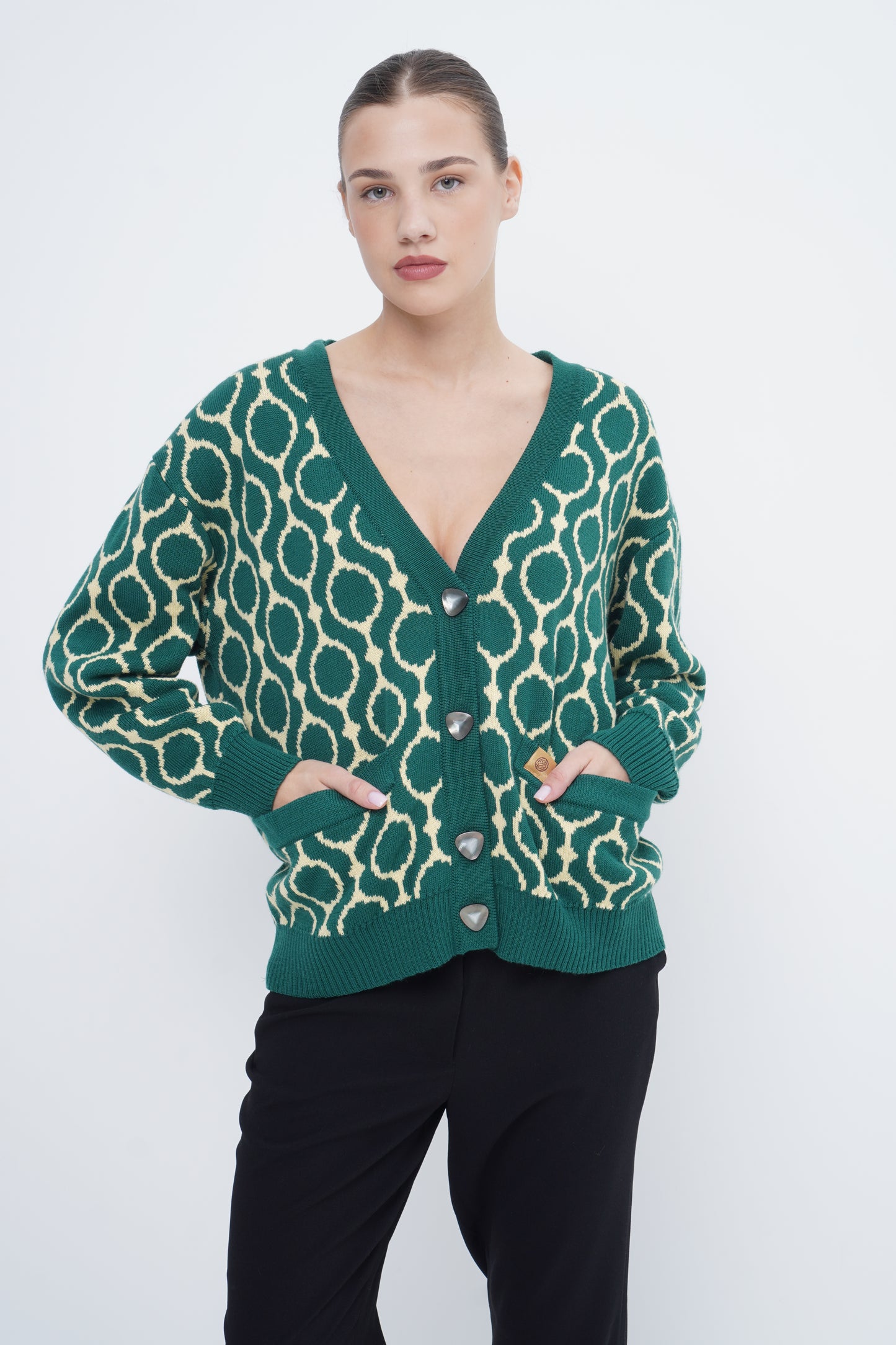 Wool cardigan CURAÇAO short