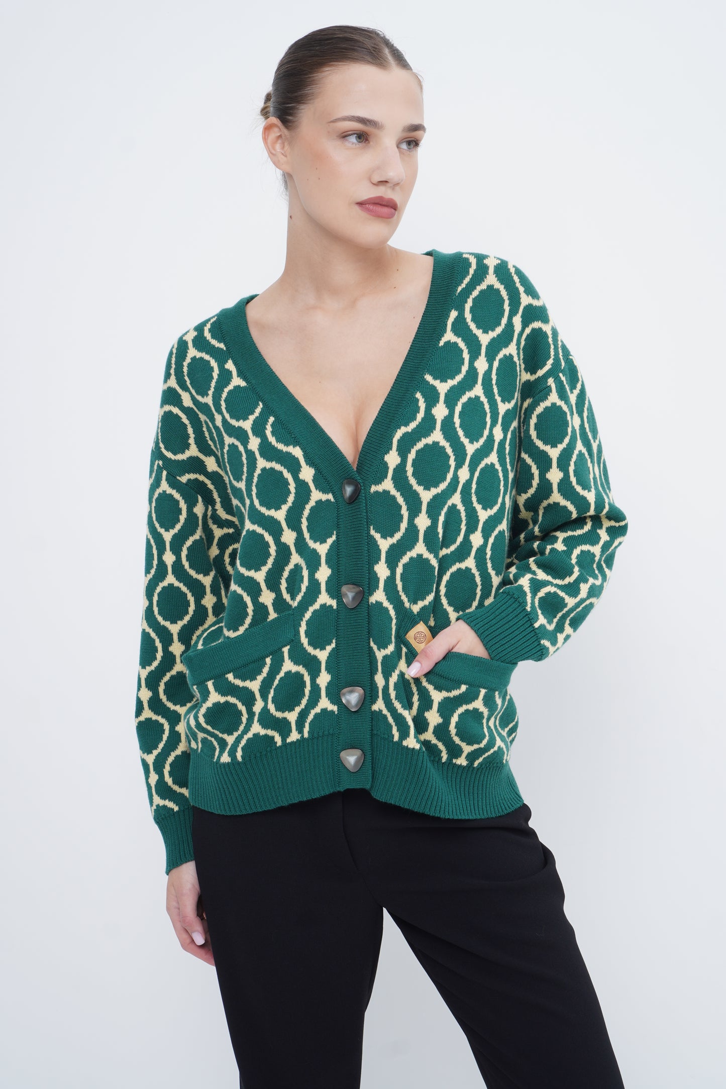Wool cardigan CURAÇAO short