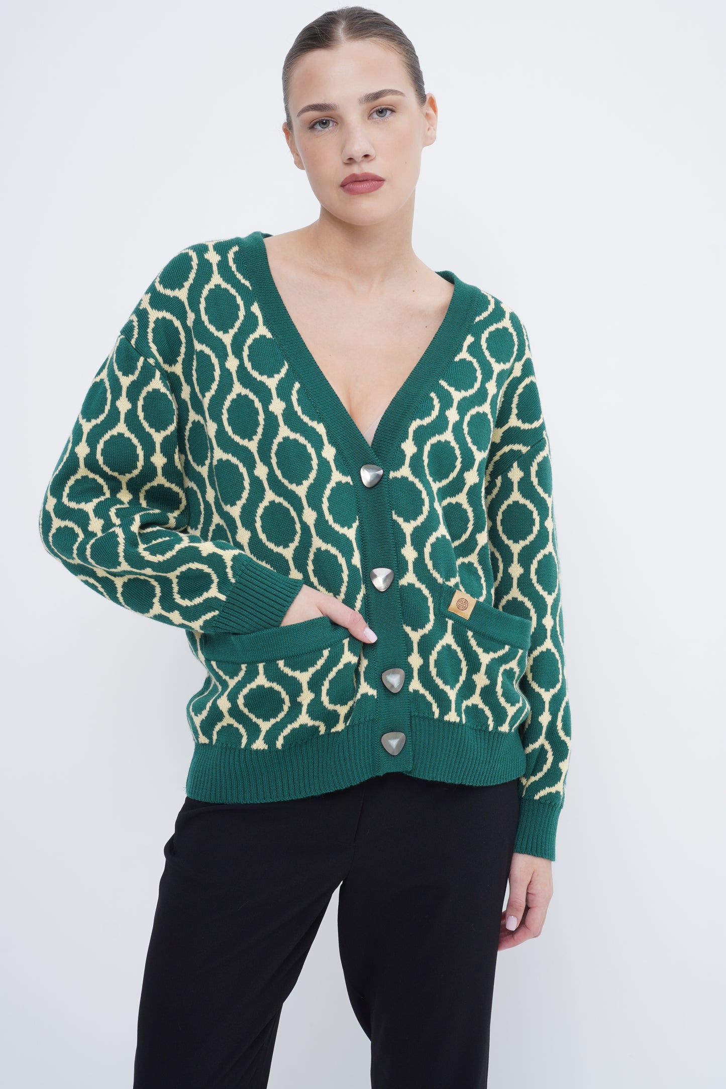Wool cardigan CURAÇAO short