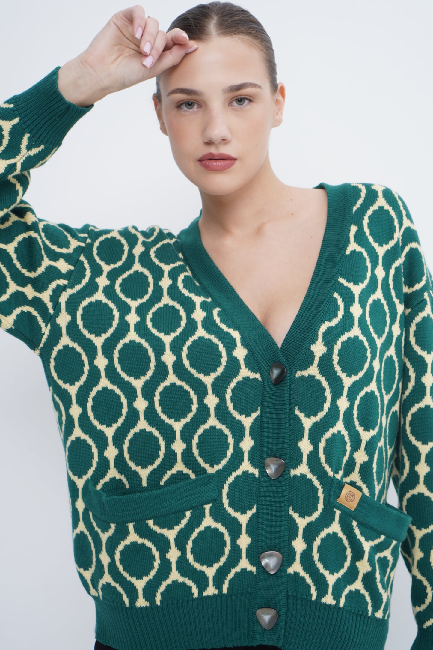 Wool cardigan CURAÇAO short