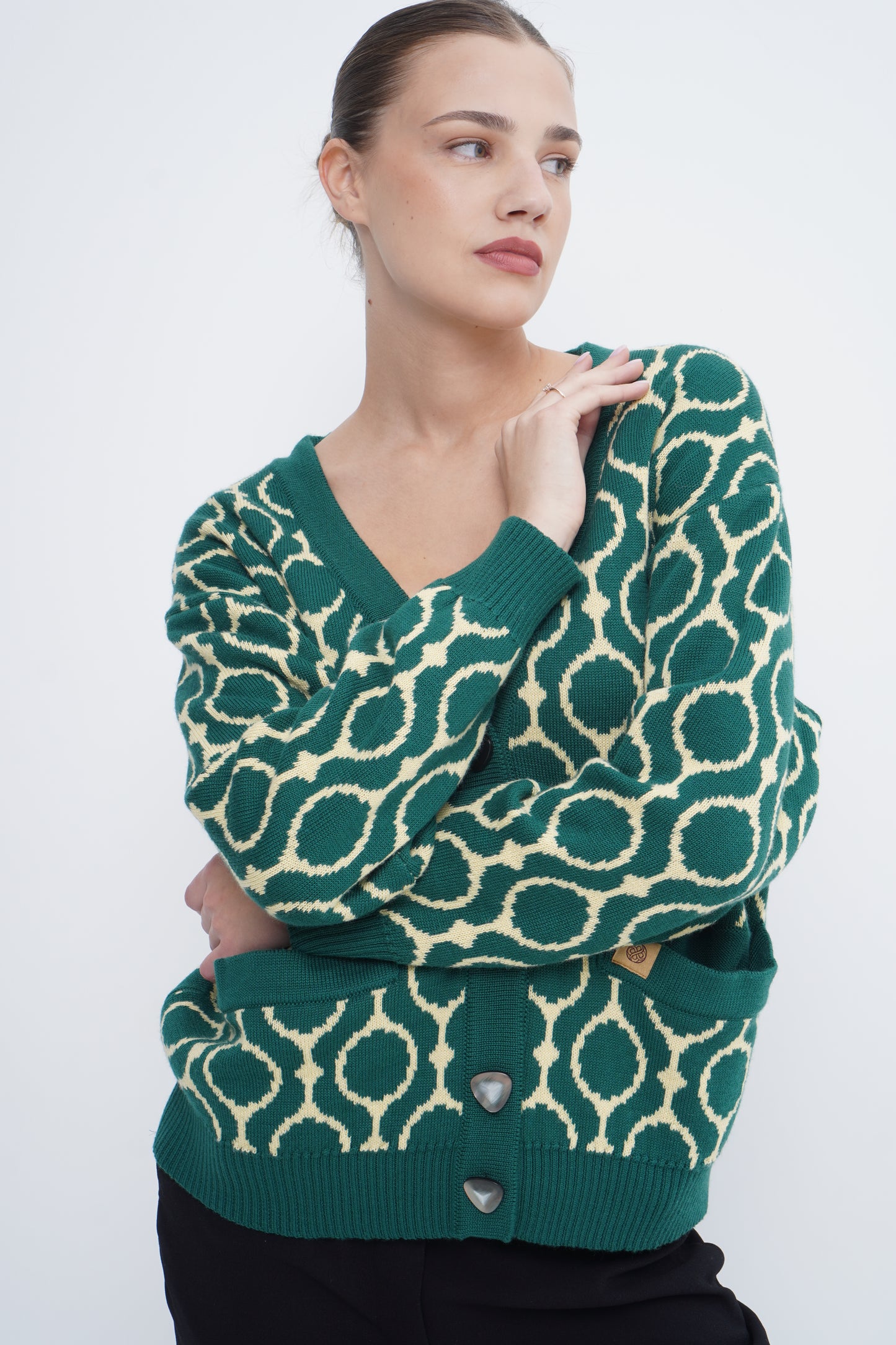 Wool cardigan CURAÇAO short