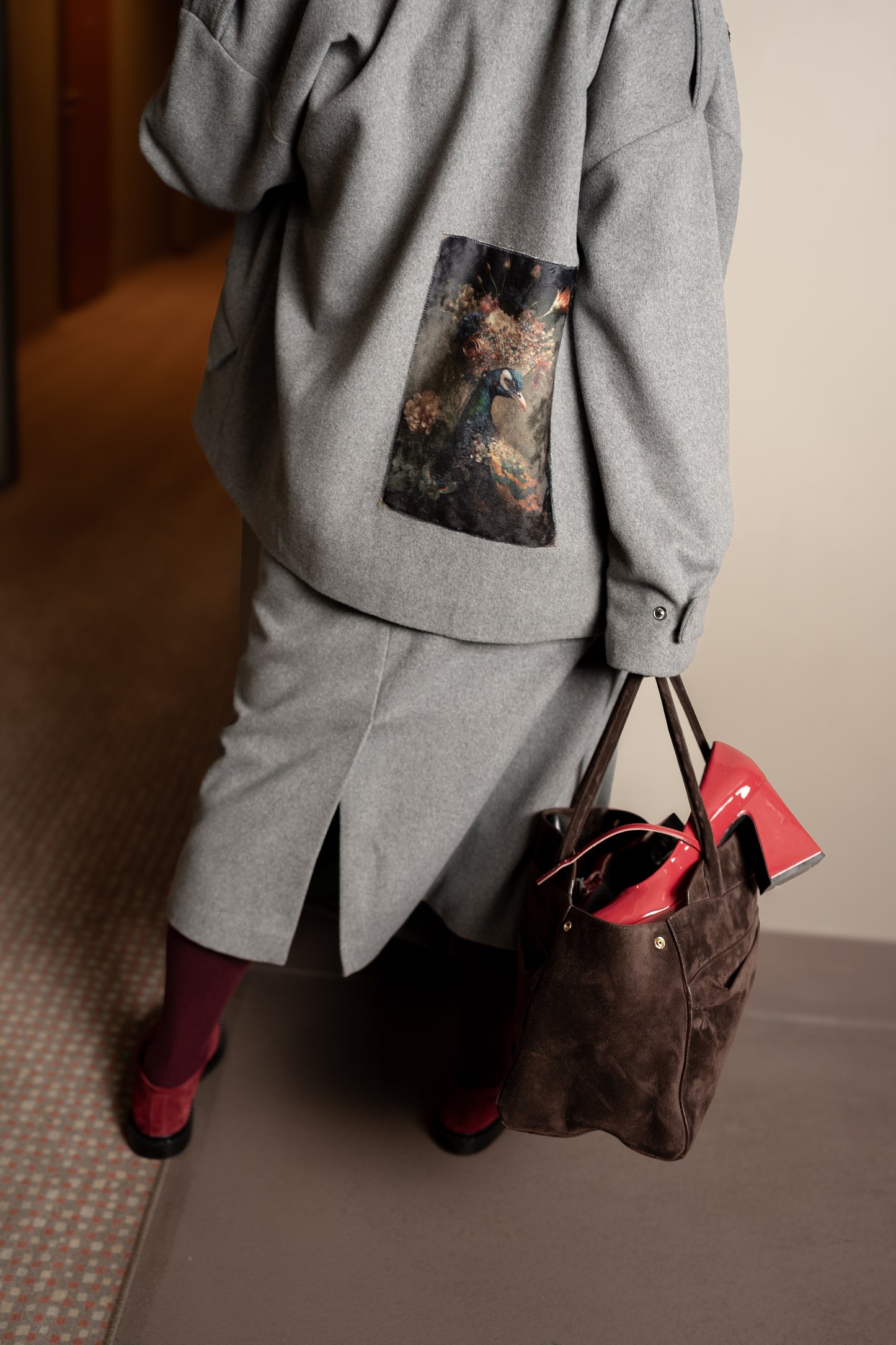 Wool biker style coat CAVALLO