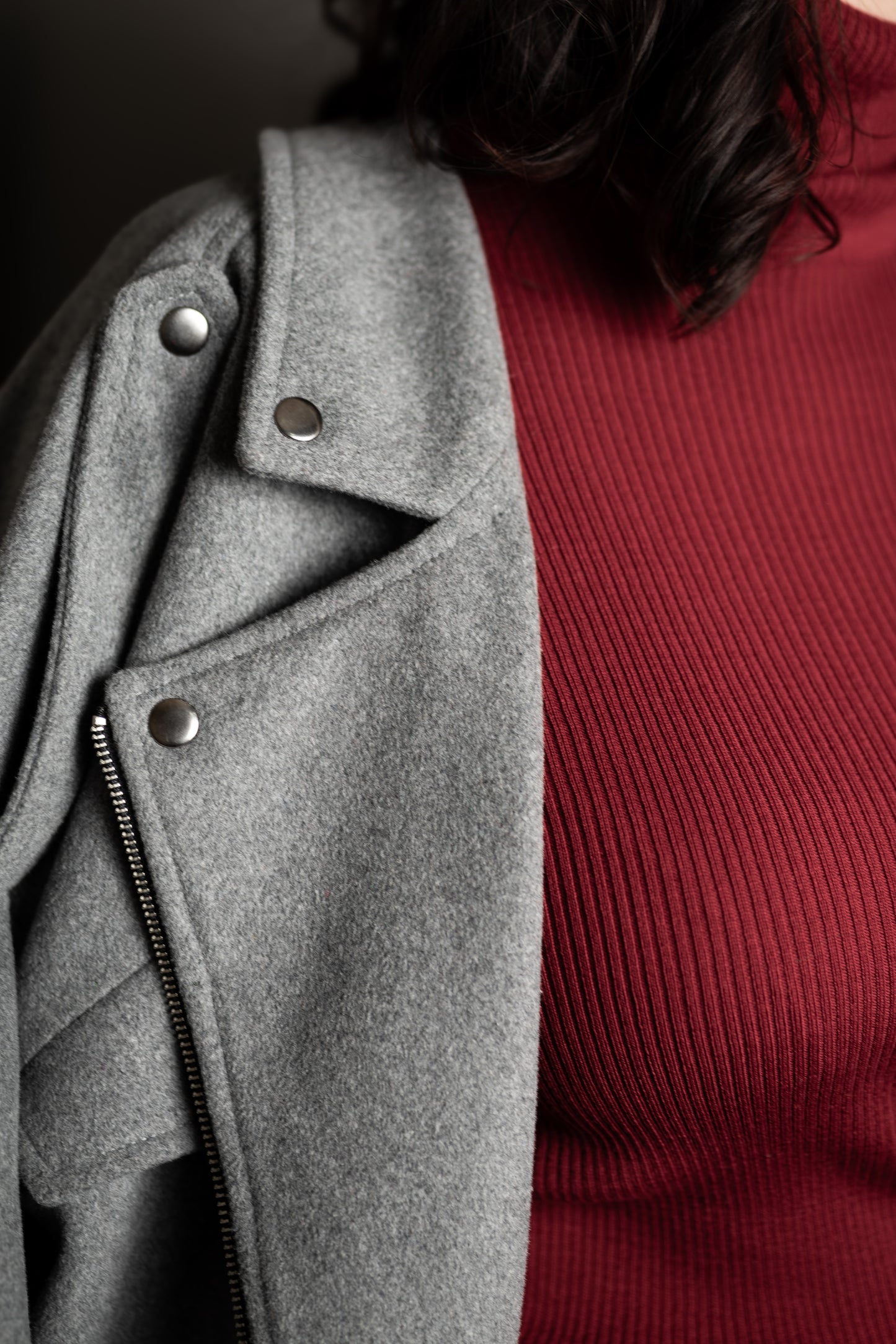 Wool biker style coat CAVALLO