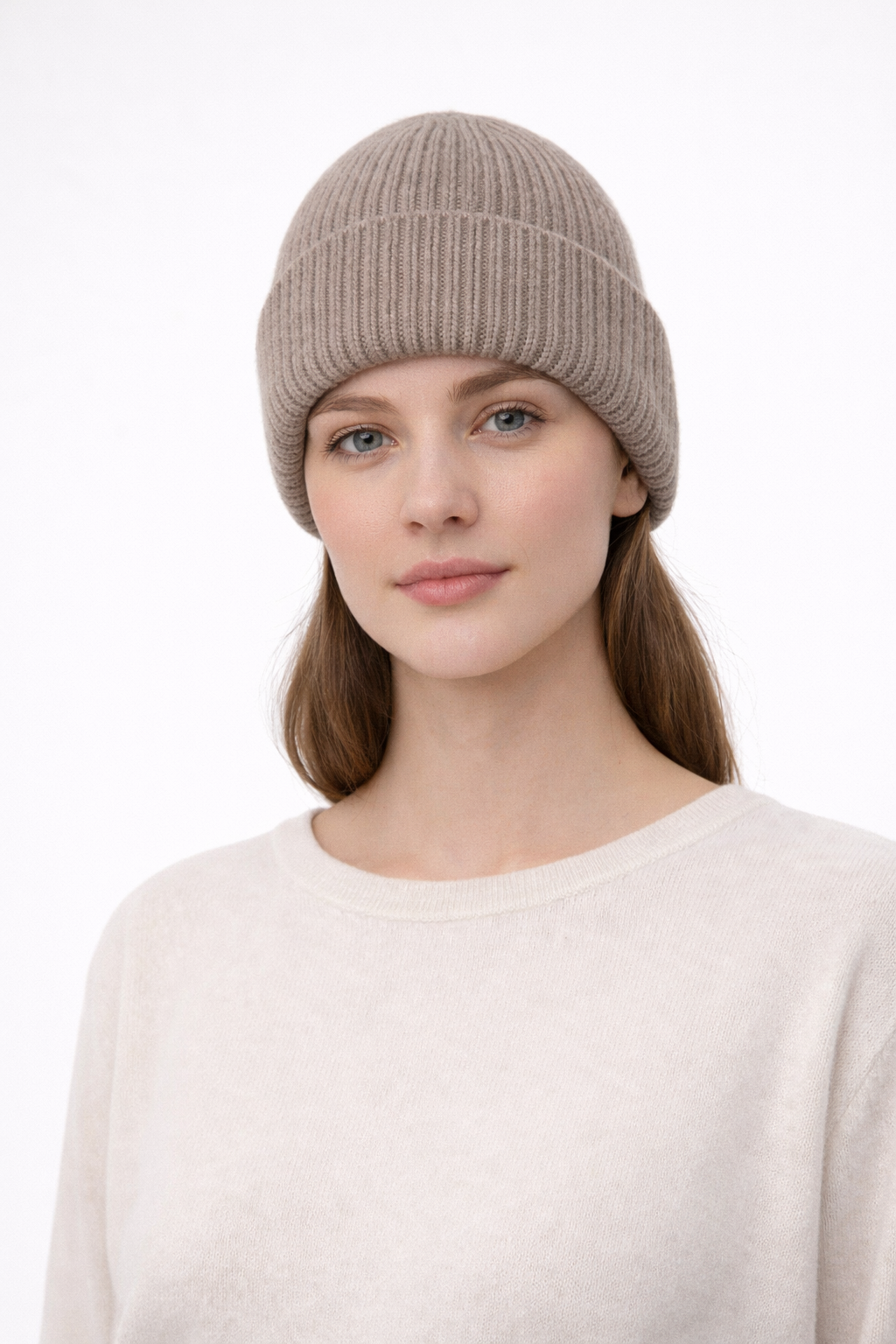 Merino wool beanie Taupe