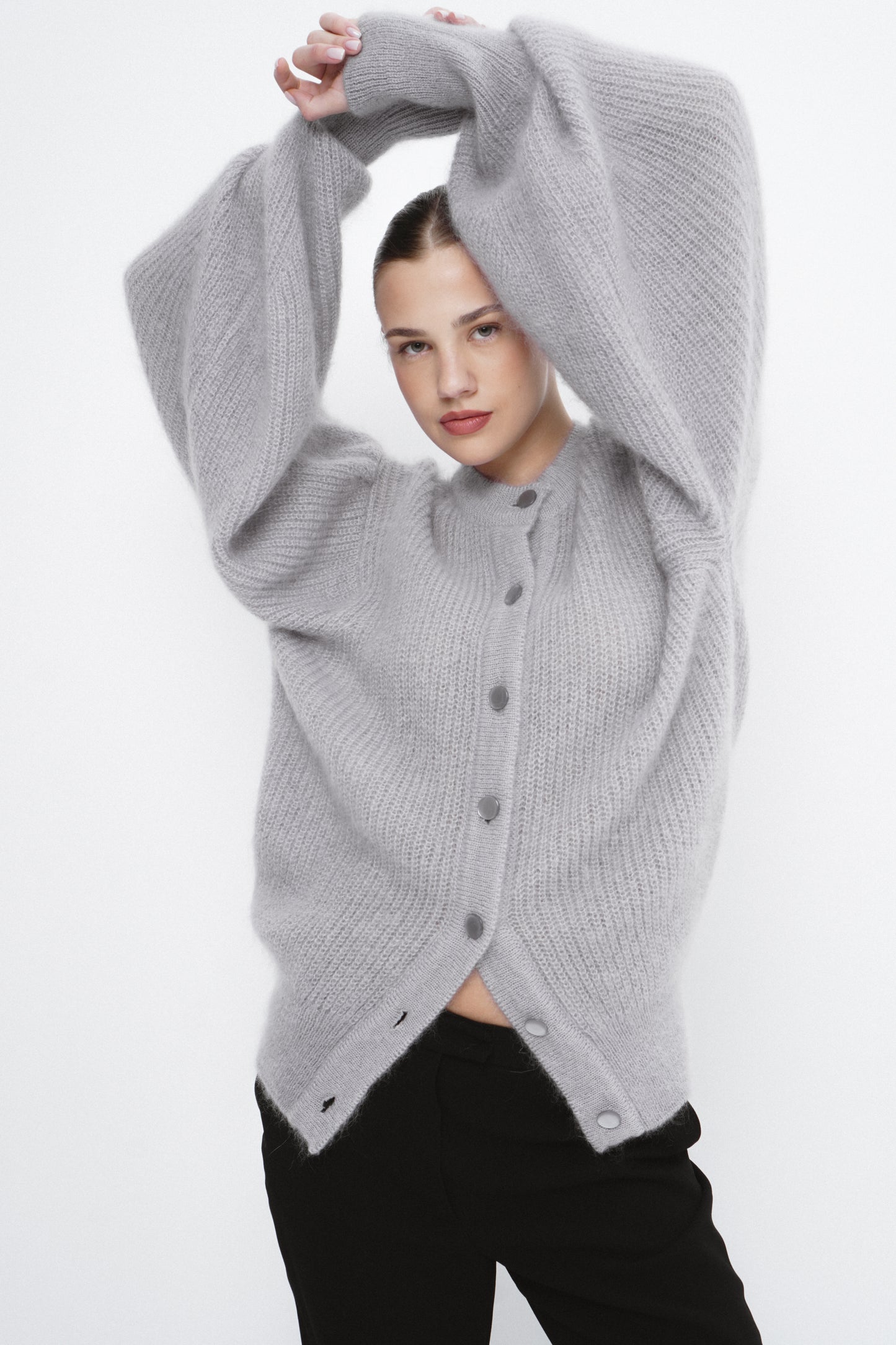 Kid mohair and silk cardigan TASMANIA