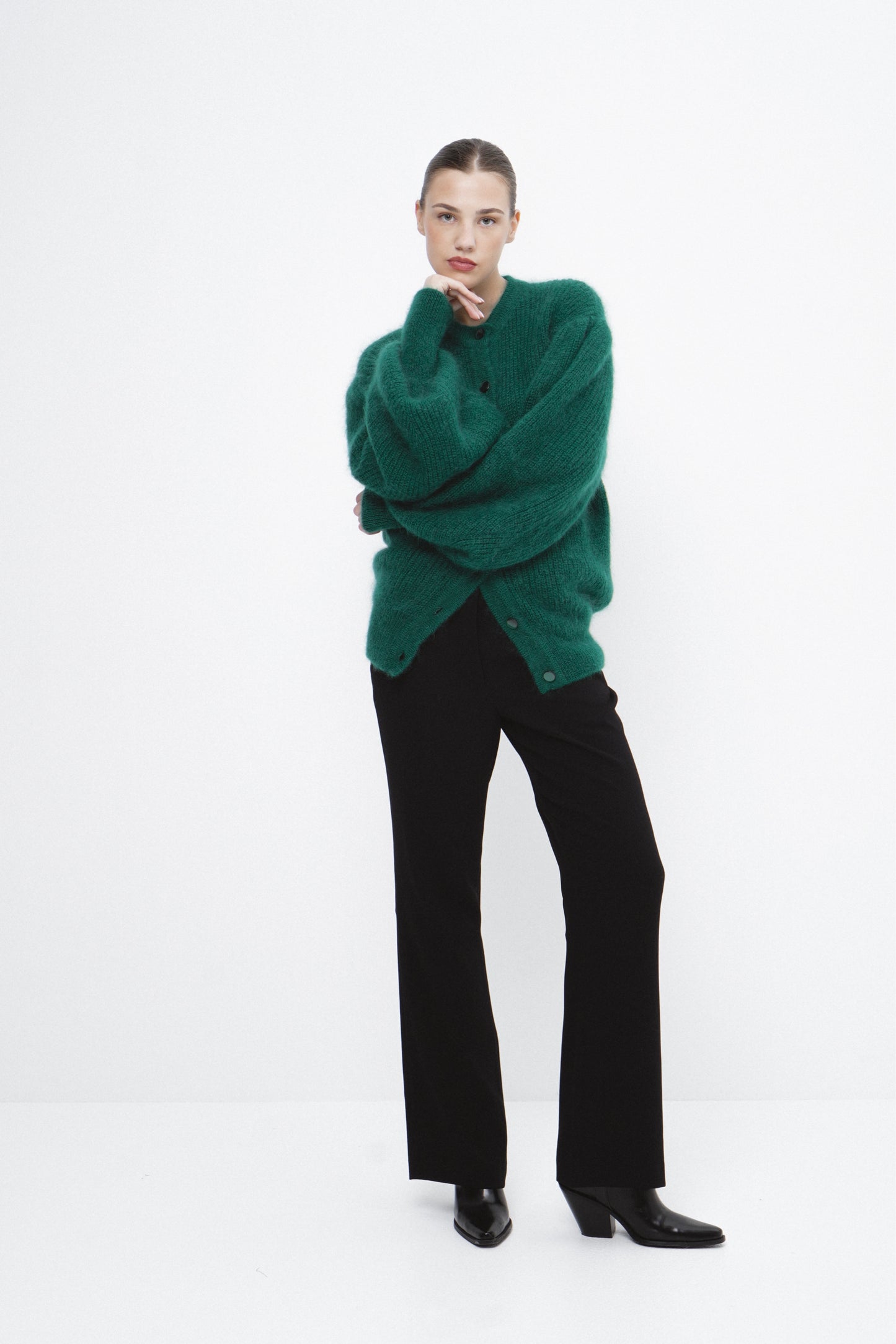 Kid mohair and silk cardigan TASMANIA