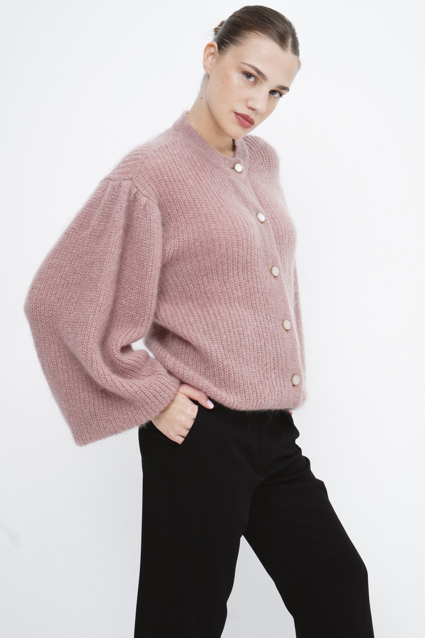 Kid mohair and silk cardigan TASMANIA