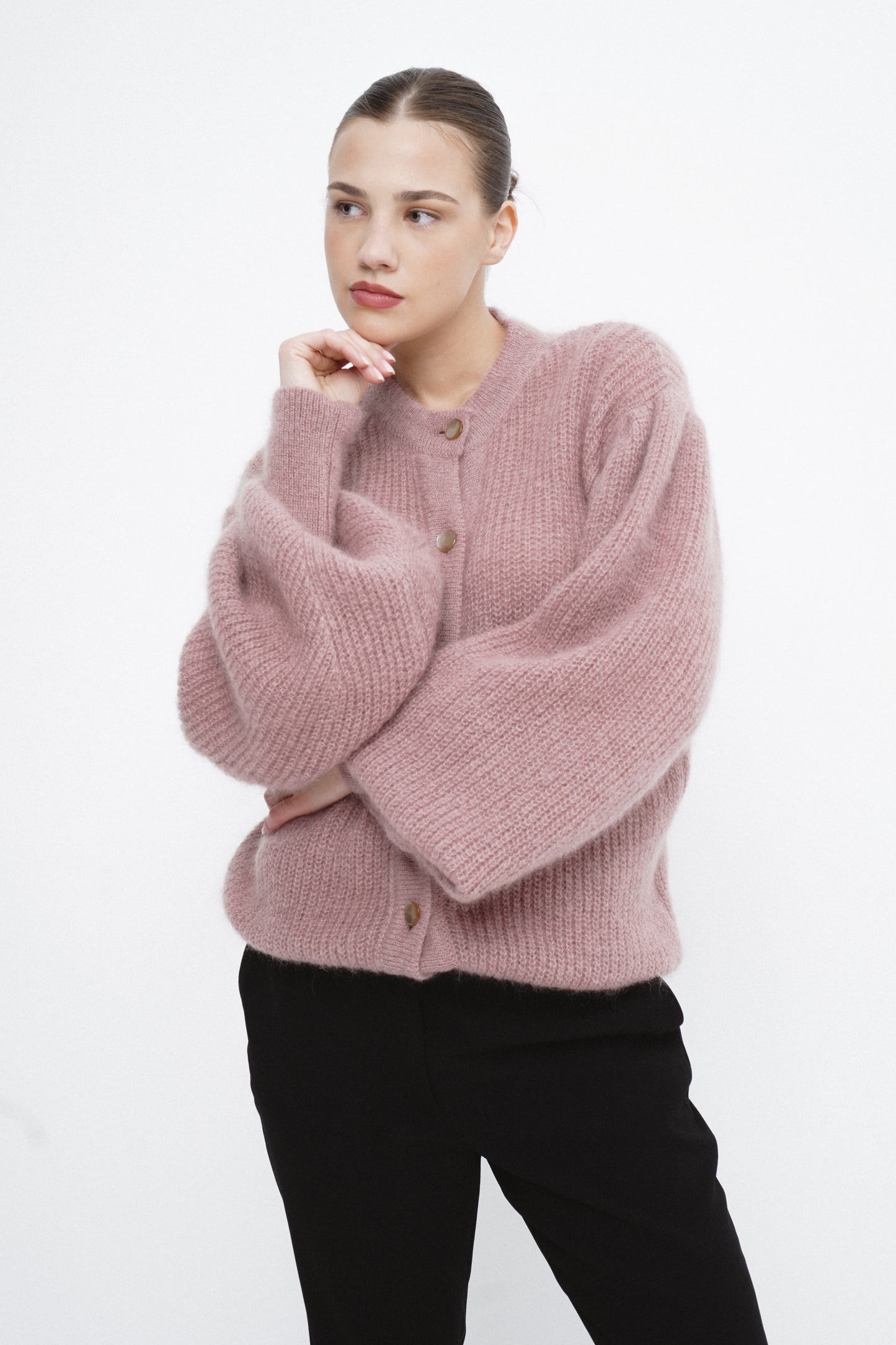 Kid mohair and silk cardigan TASMANIA