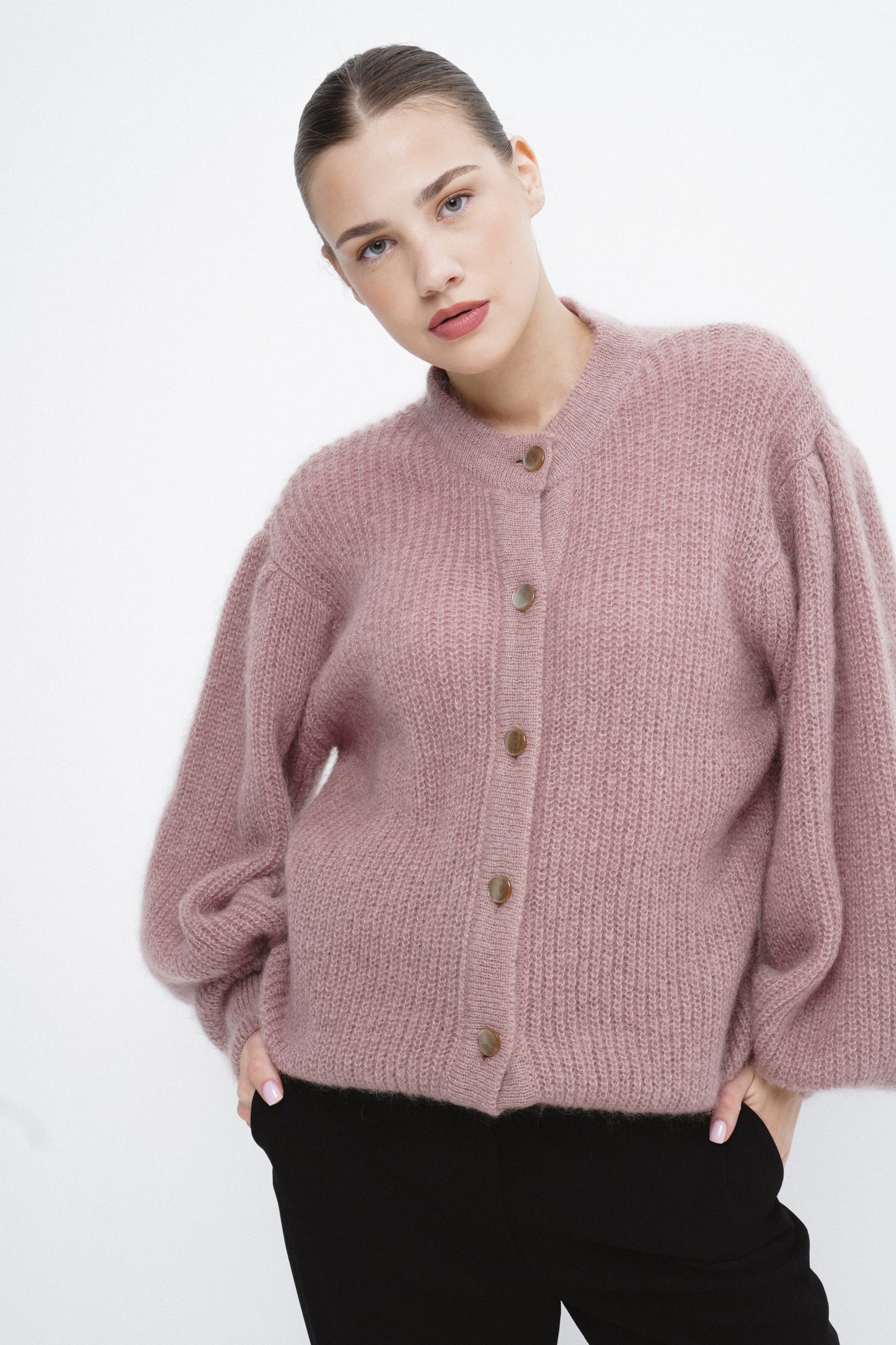 Kid mohair and silk cardigan TASMANIA