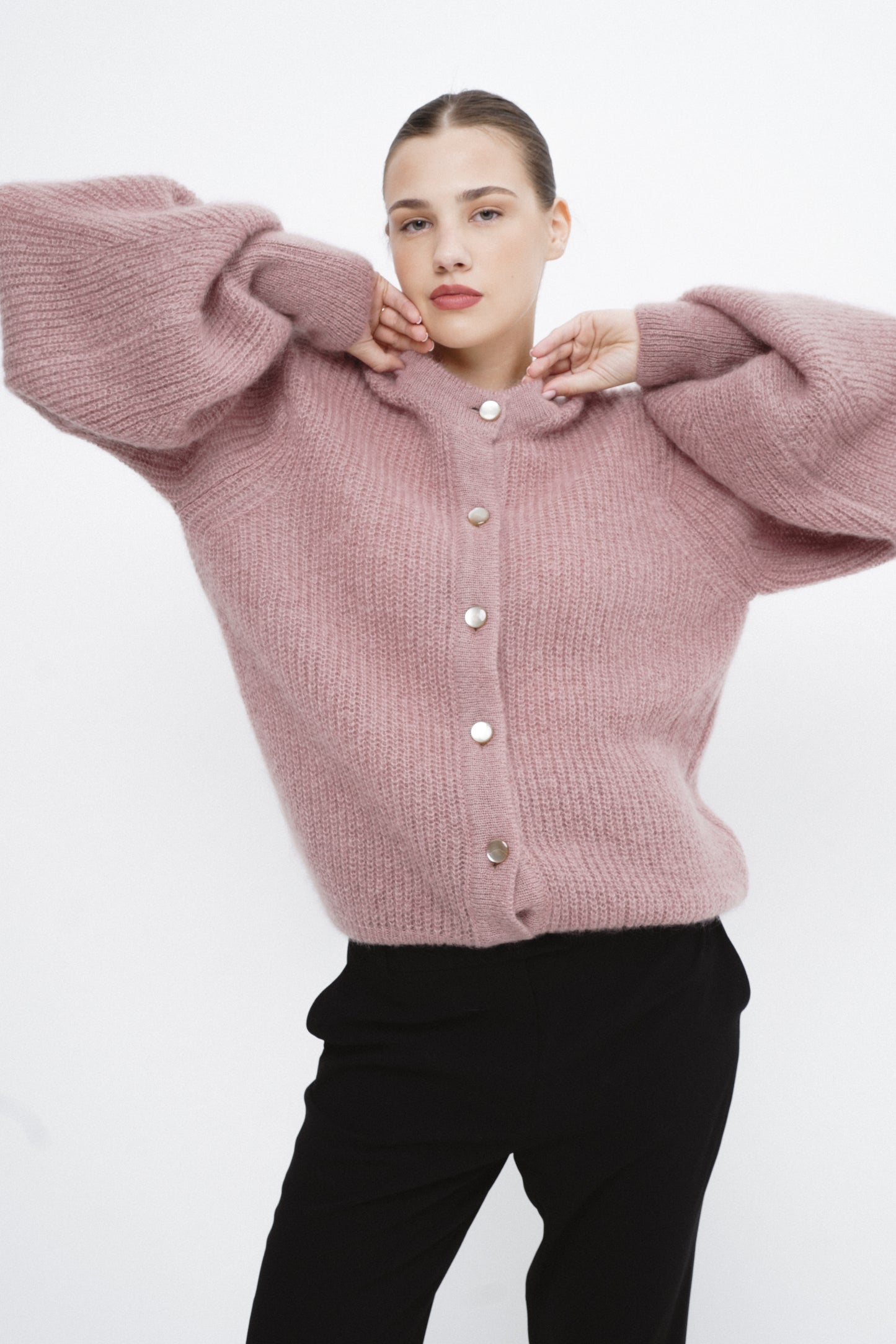 Kid mohair and silk cardigan TASMANIA