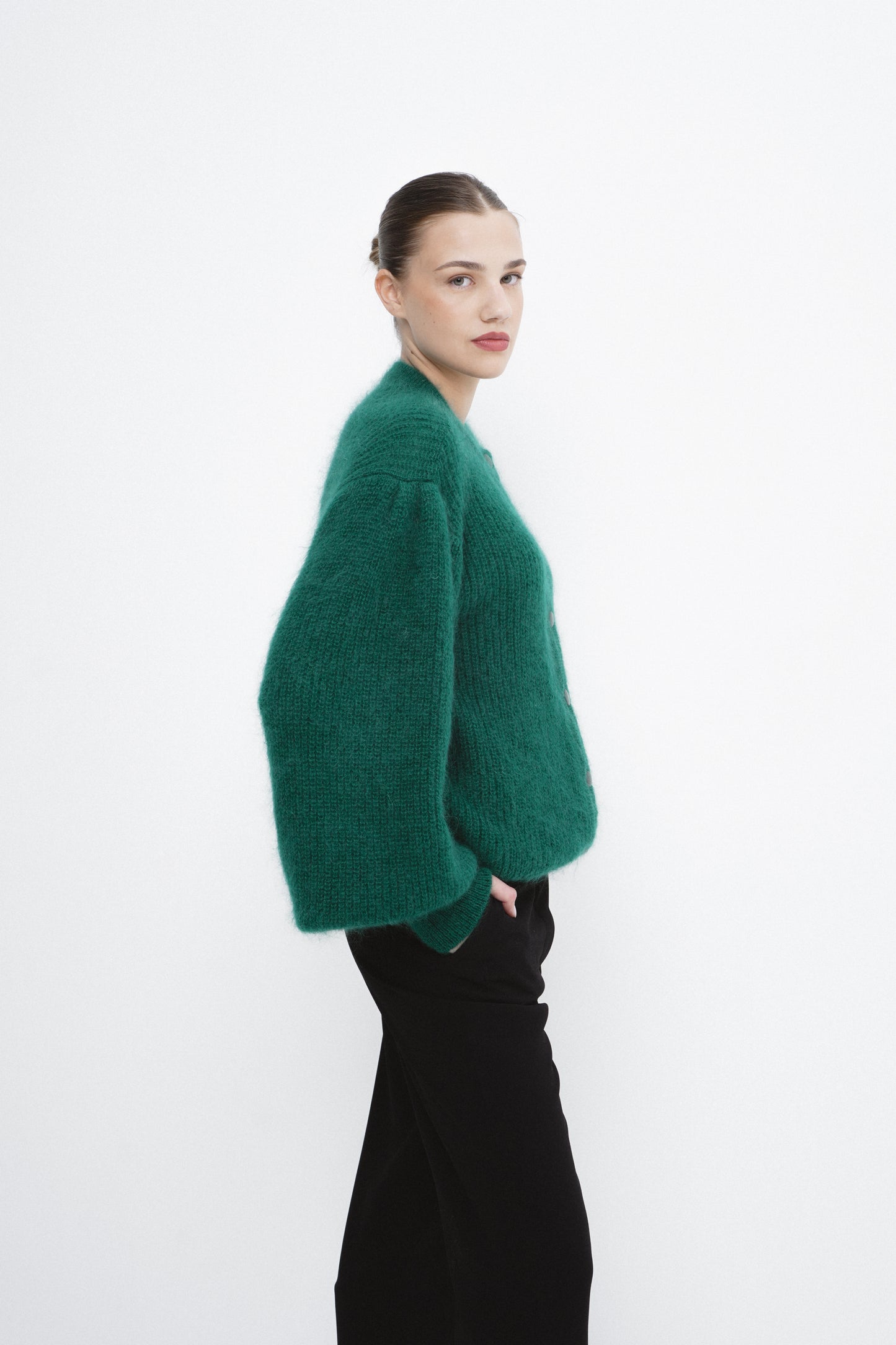 Kid mohair and silk cardigan TASMANIA