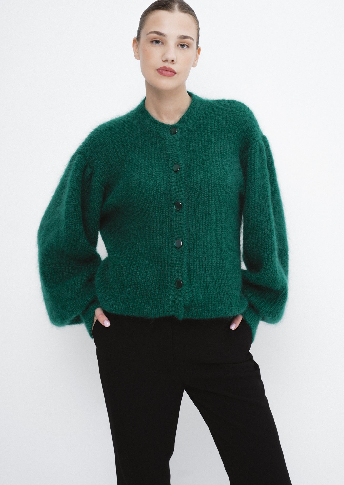 Kid mohair and silk cardigan TASMANIA