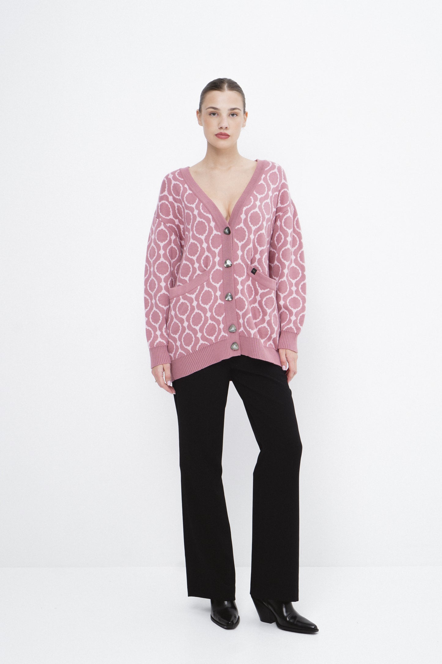 Wool cardigan CURAÇAO long