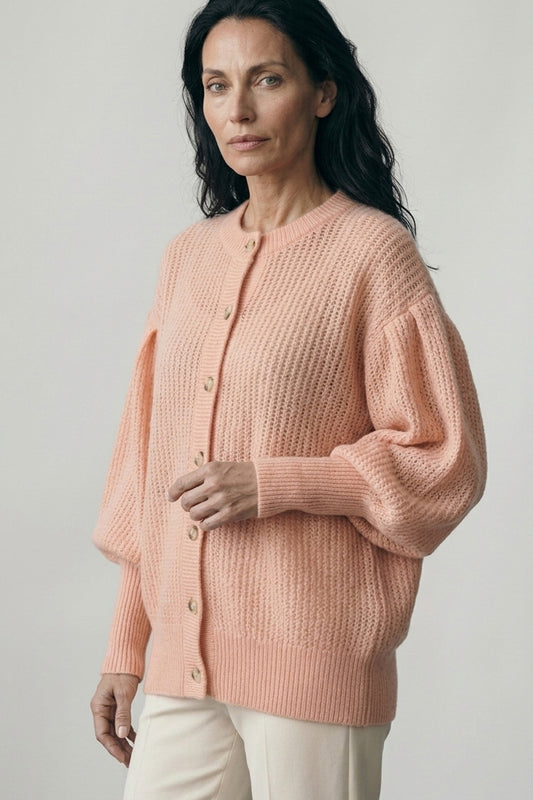 Kid mohair and silk cardigan