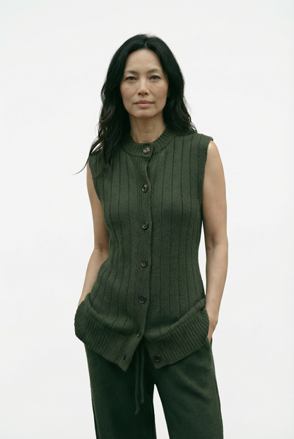 Long Merino Wool Vest