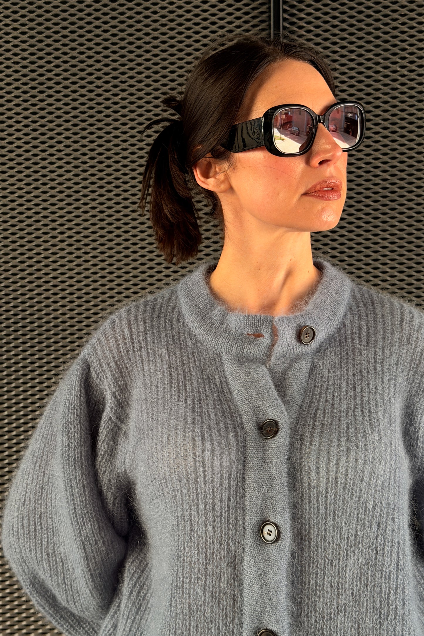 Mohair and silk cardigan