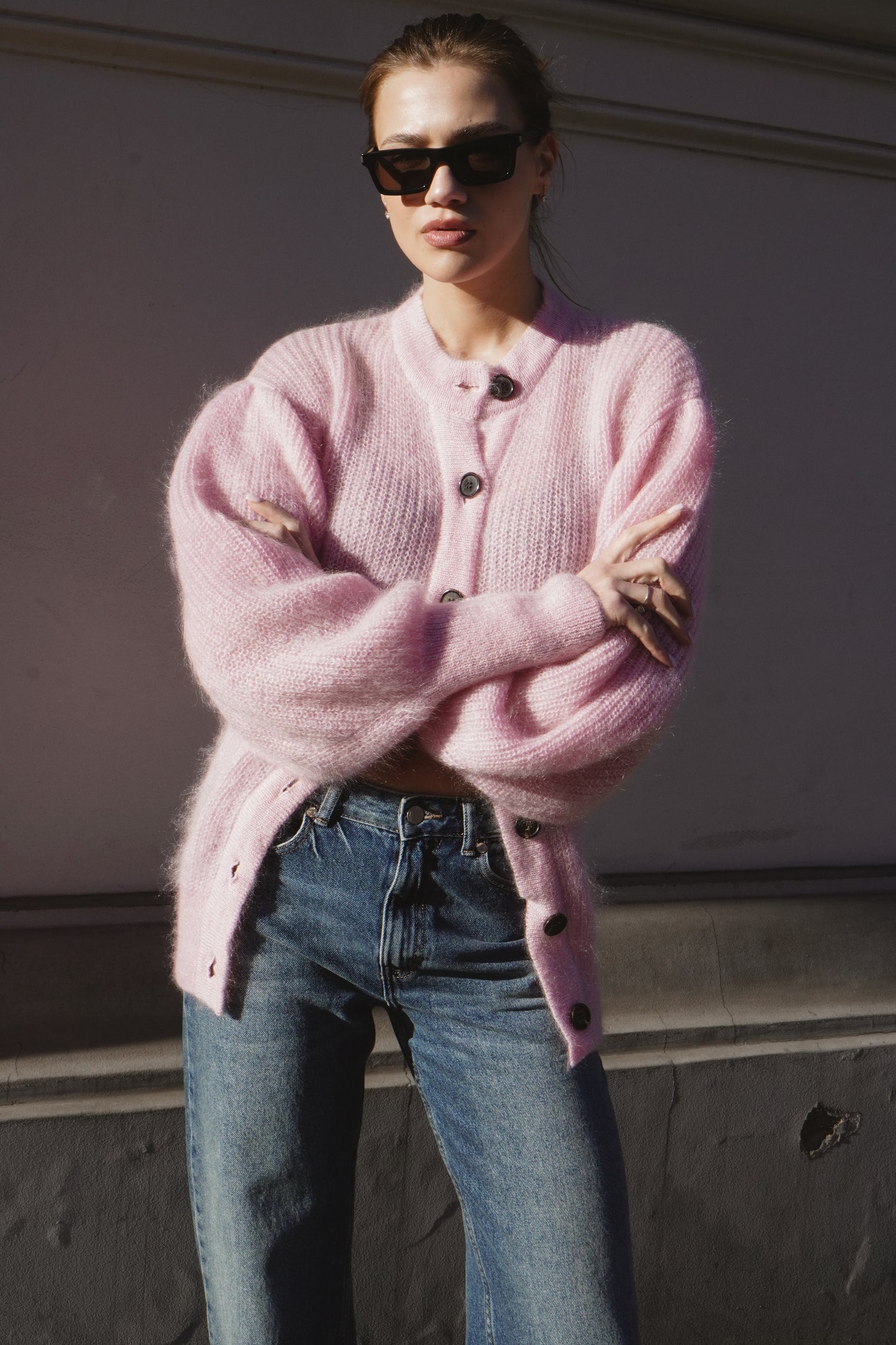 Kid mohair and silk cardigan TASMANIA