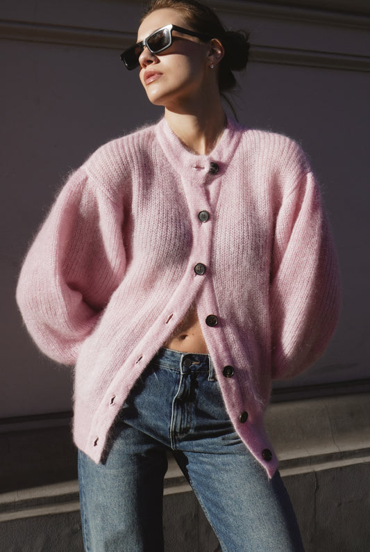 Kid mohair and silk cardigan TASMANIA