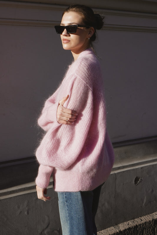 Kid mohair and silk cardigan TASMANIA