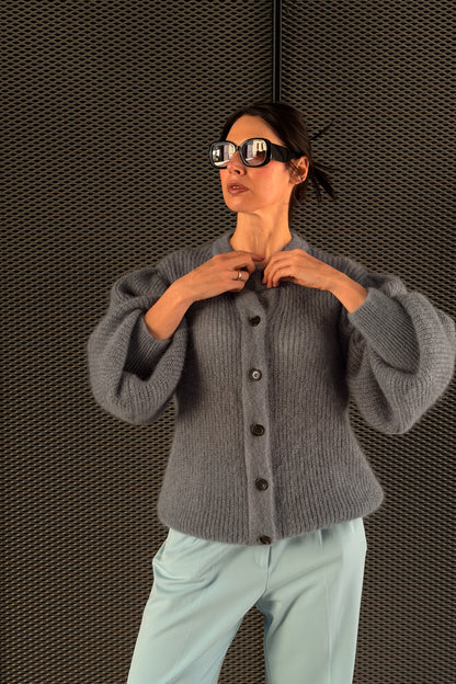 Mohair and silk cardigan