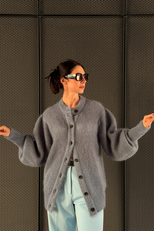 Mohair and silk cardigan