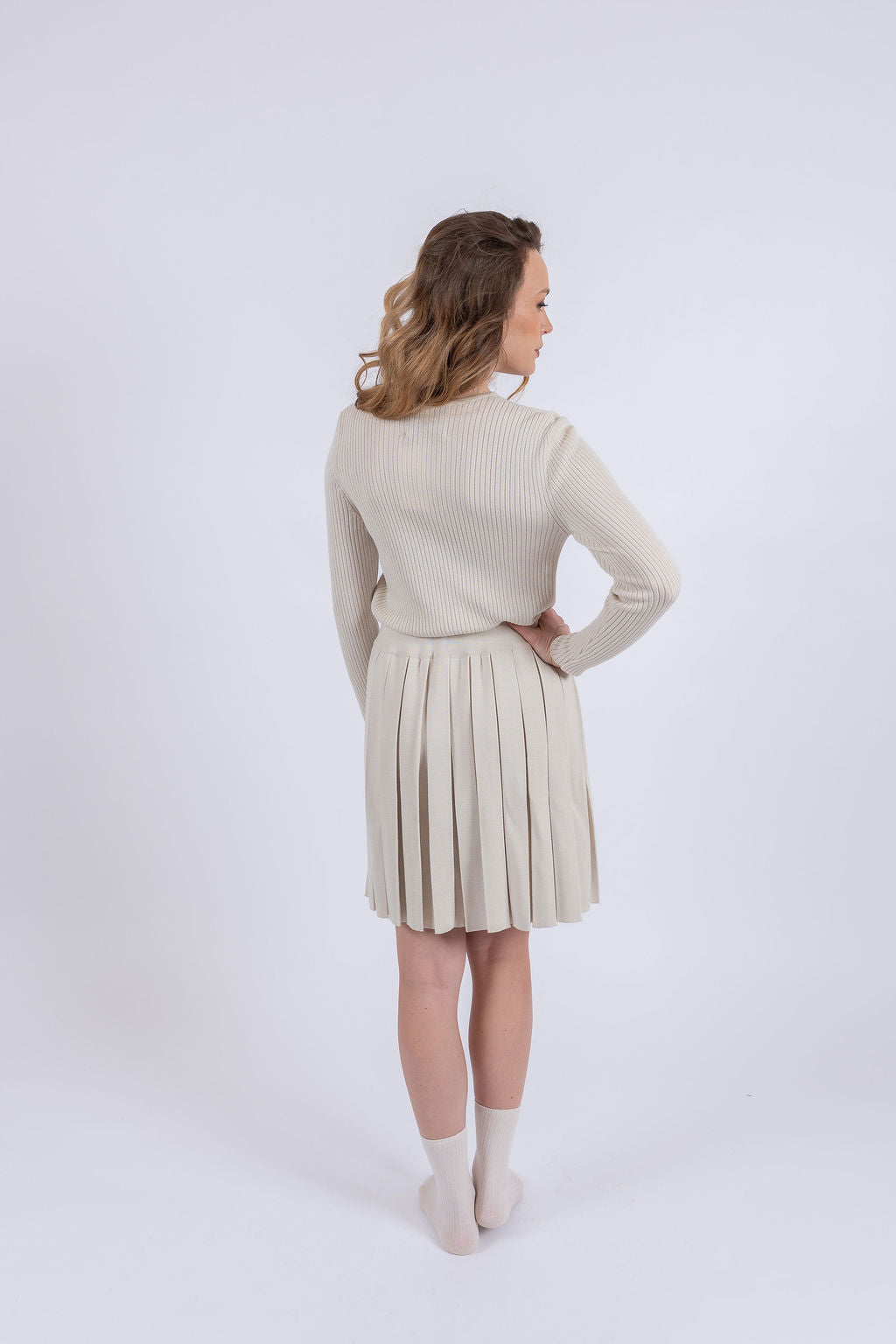 Soft cashmere silk skirt