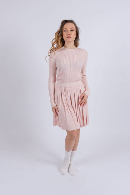 Soft cashmere silk skirt