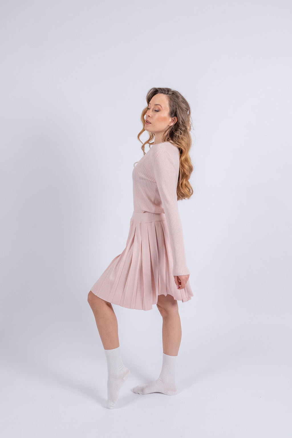 Soft cashmere silk skirt