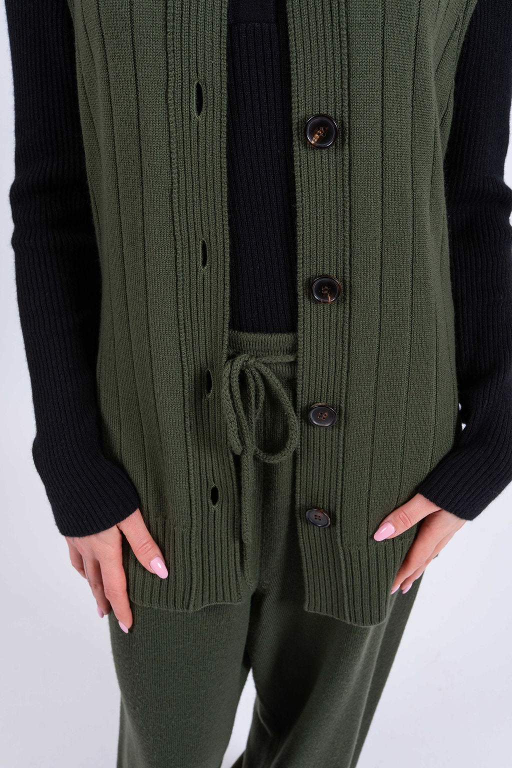 Long knit vest