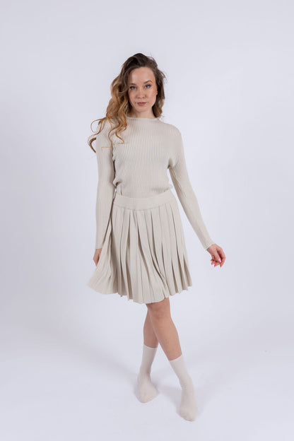 Soft cashmere silk skirt